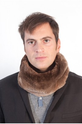 Beaver fur neck warmer for men